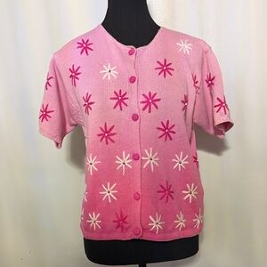 BellePointe , Pink Floral Women's Sweater